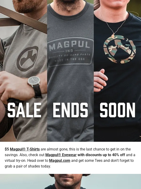 Magpul - $5 Magpul T-Shirts And Up To 40% Off All Magpul Eyewear