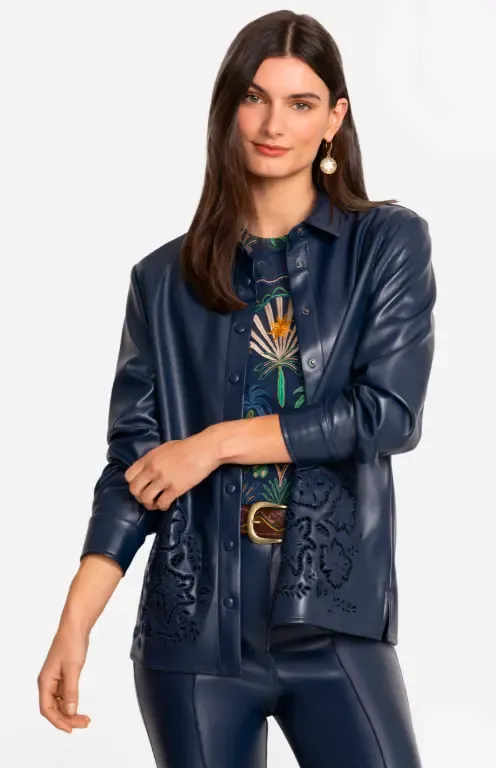 IMANI VEGAN LEATHER SHACKET