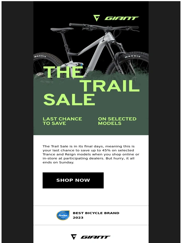 Giant Bicycles - Final days to save up to 45% ?