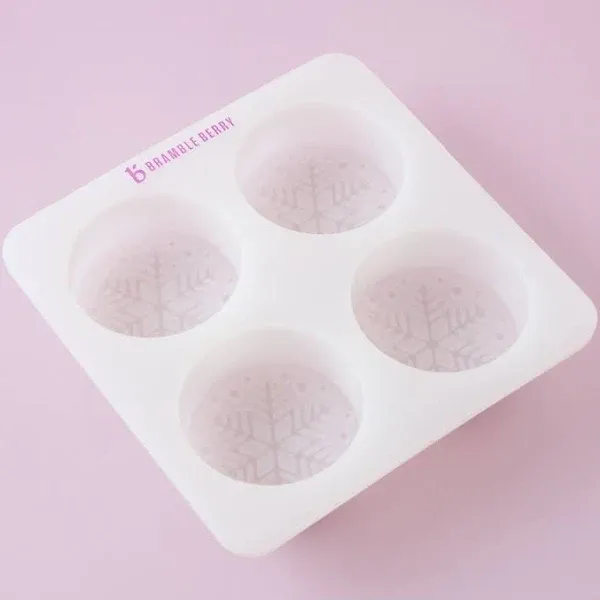 Bramble Berry 4 Cavity Snowflake Silicone Soap Making Mold