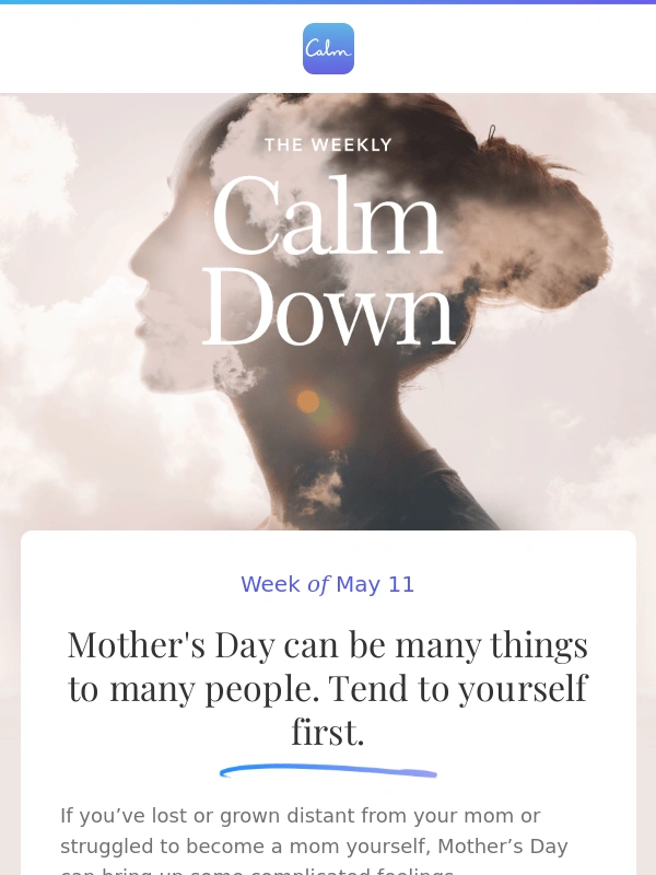 Calm - ? Permission to struggle today