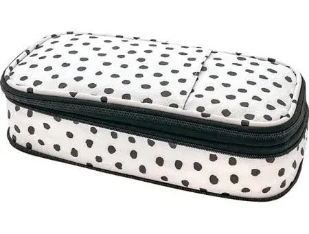 Teacher Created Resources Black Painted Dots On White Pencil Case