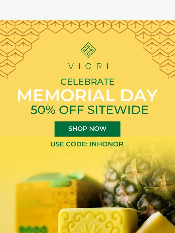 Viori -  Memorial Day: Flash Sale 50% OFF