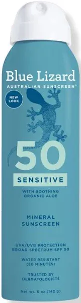Blue Lizard Australian Sunscreen Mineral Sunscreen Spray SPF 50+