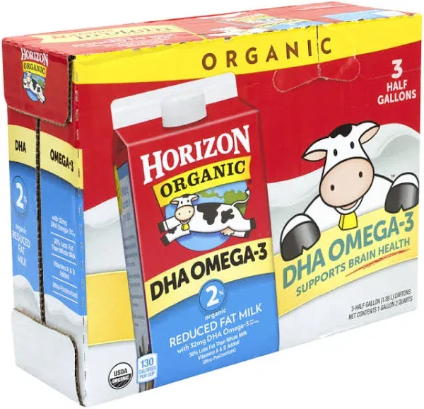 Horizon Organic 2% Milk 64 oz Carton (3/Carton)