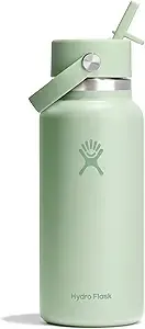 Hydro Flask Wide Mouth Water Bottle with Straw Lid