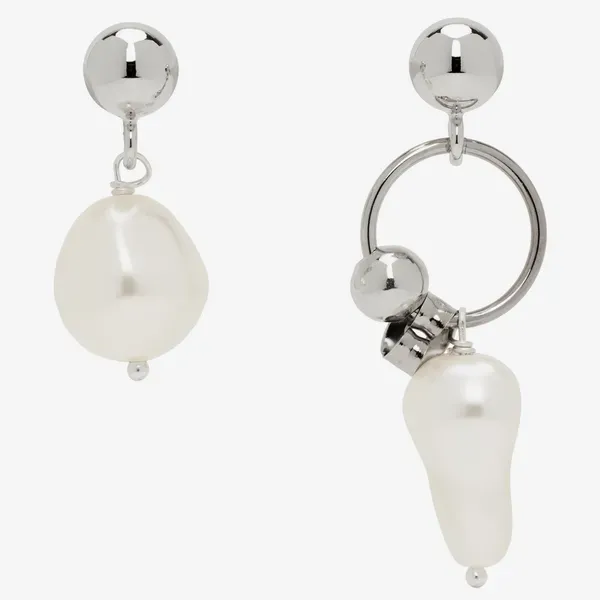 Justine Clenquet Silver Richie Earrings