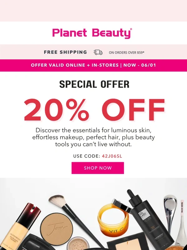 Planet Beauty - 20% Off Just for You — Hurry,Offer Ends Soon!
