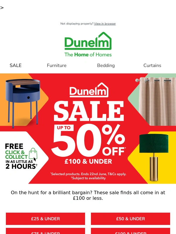 Dunelm - Get a new look for less than £100!