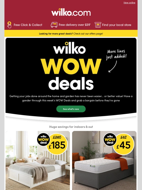 Wilko - Ready,set,SAVE! WOW Deals have arrived