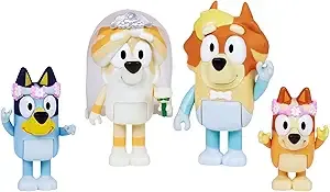 Bluey Figure 4-Pack Wedding Time