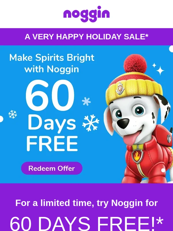 Noggin - Limited-time offer! 60 days FREE ✨❄️
