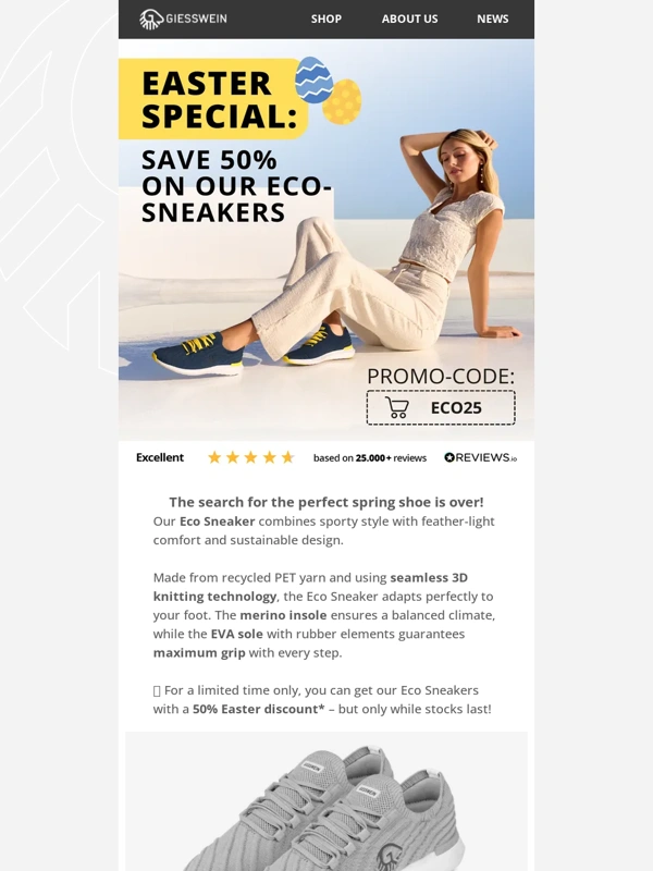 Giesswein - Easter Special: 50% Off Our Eco Sneakers!