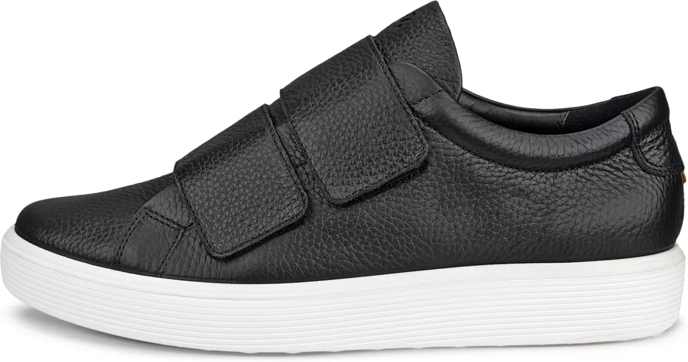 ECCO Soft 60 - Women's Leather Two - Strap Sneaker - Black