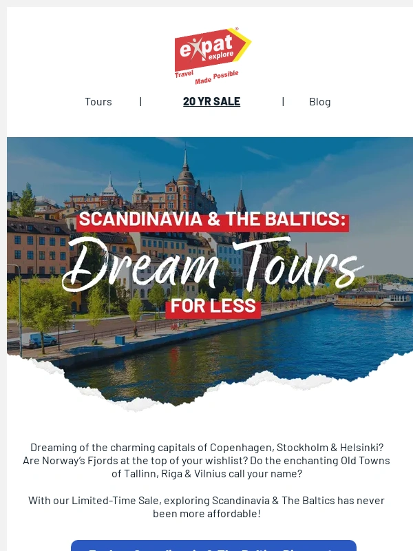 Expat Explore - ? SALE NOW ON: A-Fjord-able Scandinavia & Baltic adventures!