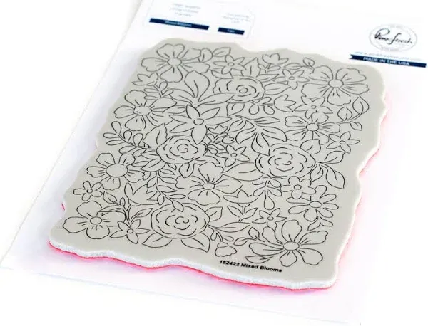 Pinkfresh Studio Mixed Blooms Cling Rubber Stamp