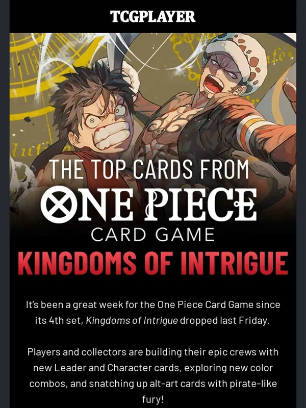 Tcgplayer - The Top Singles from One Piece: Kingdoms of Intrigue