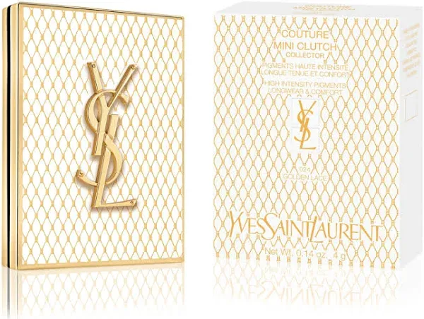 Saint Laurent Limited-Edition Gold Lace Couture Mini Clutch Luxury Eyeshadow Palette