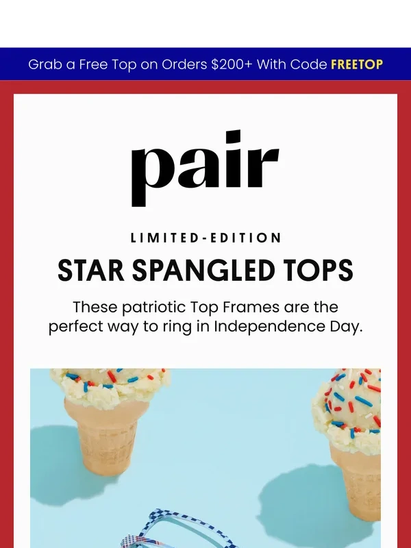 Pair Eyewear - ?NEW?Star Spangled Top Frames