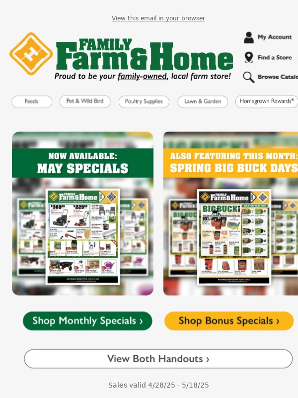 Family Farm and Home - May sales you will NOT want to miss ?
