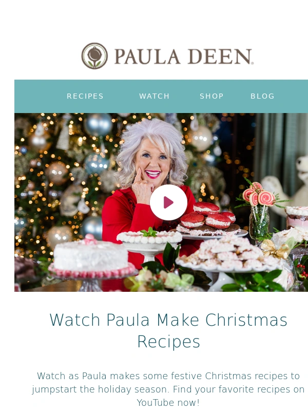 Paula Deen - ? Paula Kicks Off Her 12 Days of Christmas Cookies!