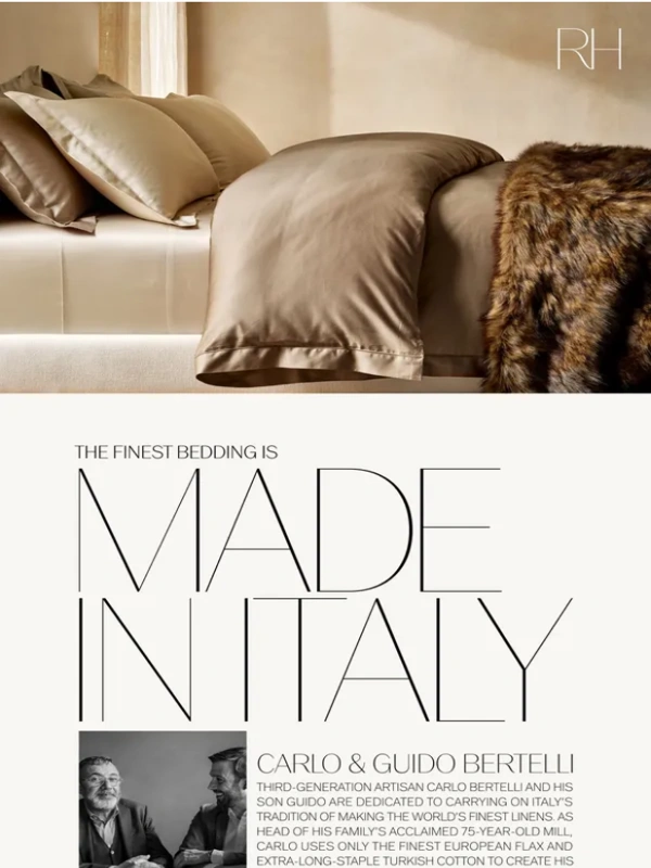 RH - Discover the Finest Italian Bedding & Faux Fur Throws