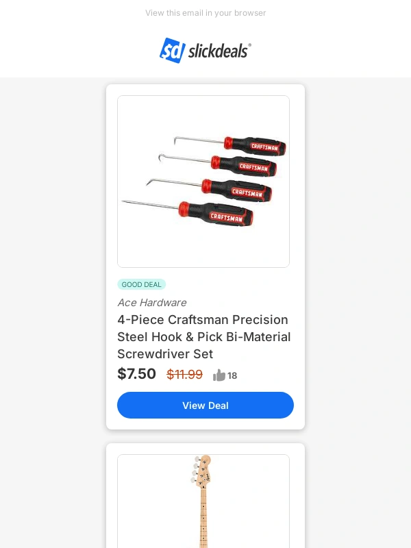 Slickdeals - Limited-Time Deals from Ace Hardware,Guitar Center,Blinds.com & more!