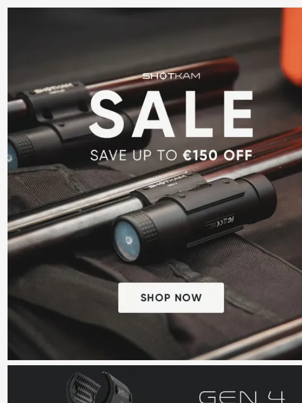 ShotKam - Reminder: Save Up To €150 OFF