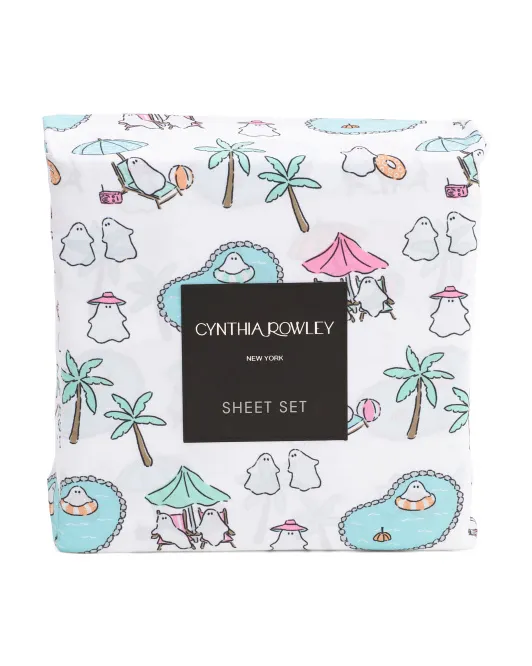 CYNTHIA ROWLEY Beverly Hills Ghost Sheet Set