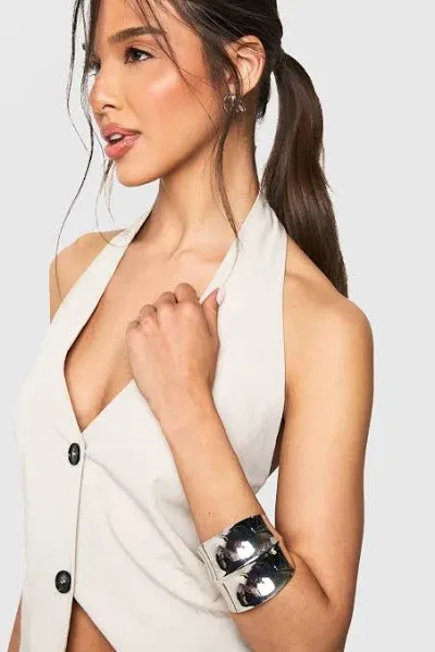 Boohoo Oversized Silver Bangle