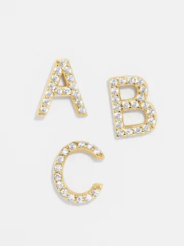 Single 18K Gold Initial Earring
