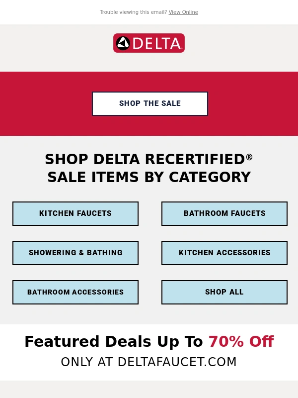 Delta Faucet - ??? Shop the Delta Recertified® Spring Savings Event!