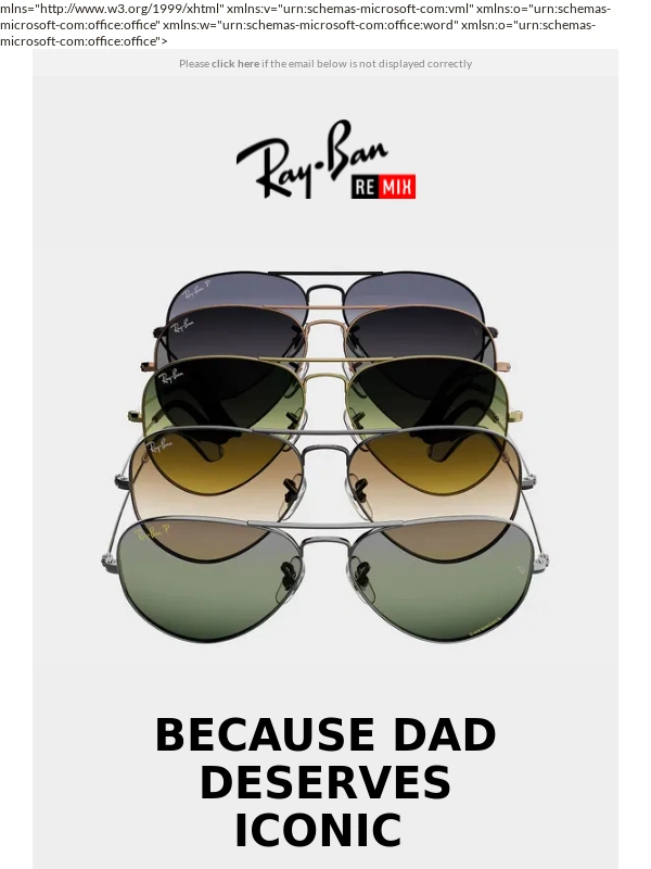 Ray Ban - Our Father’s Day gift guide is here