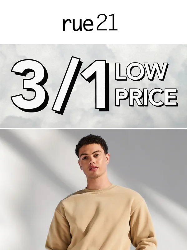rue 21 - Men: This Deal is All About You?