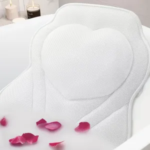 LuxStep Bath Pillow W/6 Non-Slip Suction Cups
