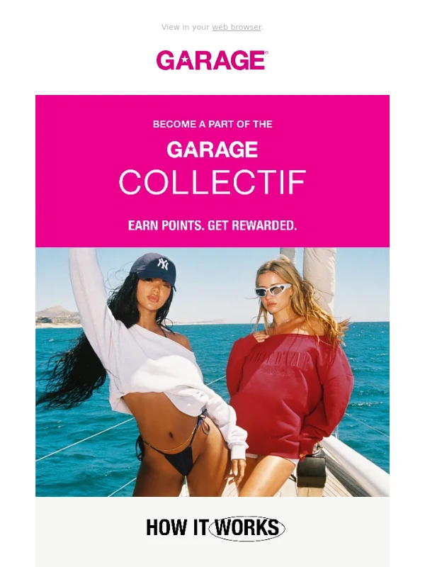 Garage - EARN REWARDS WITH OUR GARAGE COLLECTIF