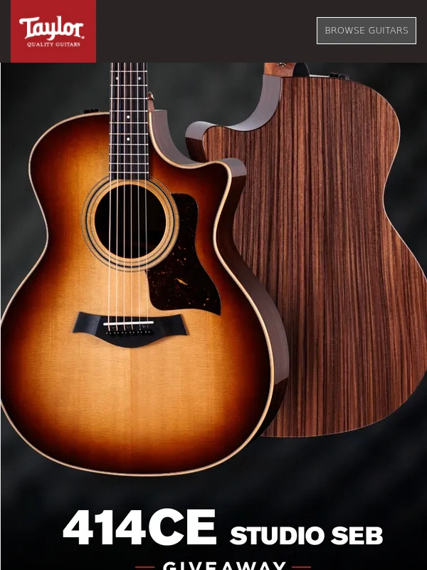Taylor Guitars - Giveaway: Win a 414ce Studio SEB