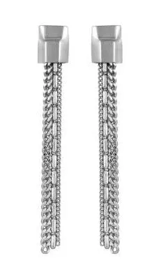 Vince Camuto Mixed Chain Linear Tassel Dangle Drop Earrings