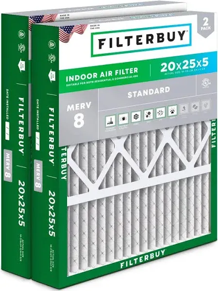 FilterBuy Pleated AC Furnace Air Filters FC100A1037