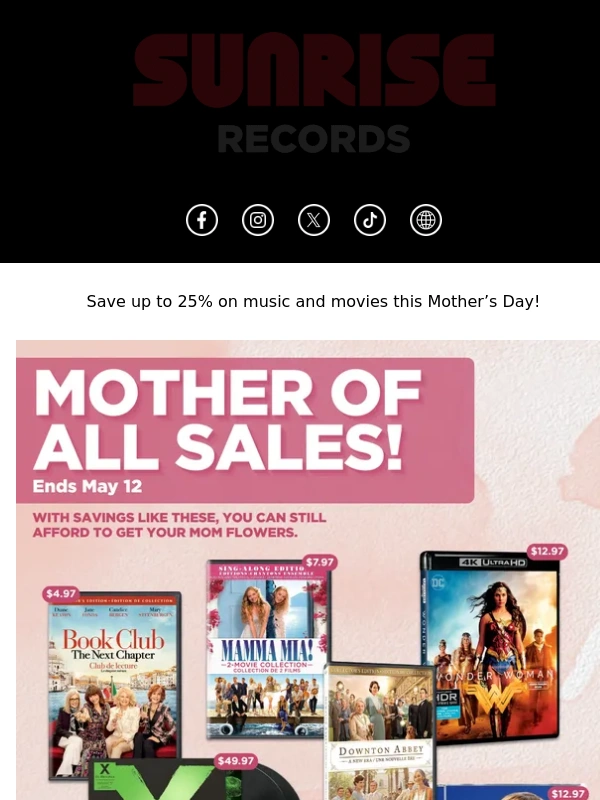 Sunrise Records - FLASH SALE ?️ Prices for as low as $4.97!