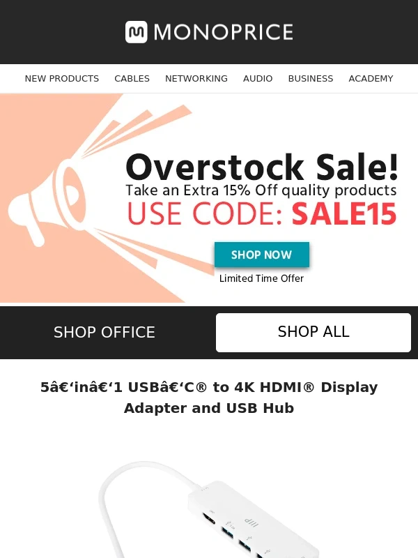 Monoprice - SHOP OVERSTOCK | Office Essentials to Keep You Connected ??