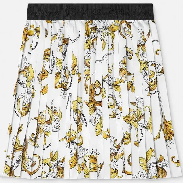 Versace Jeans Couture Women's Outline Barocco Pleated Midi Skirt