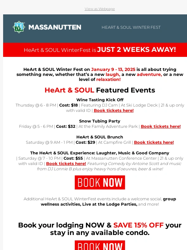 Massanutten - ❤️❄️ COUNTDOWN to HeArt & SOUL Winter Fest 2025!!