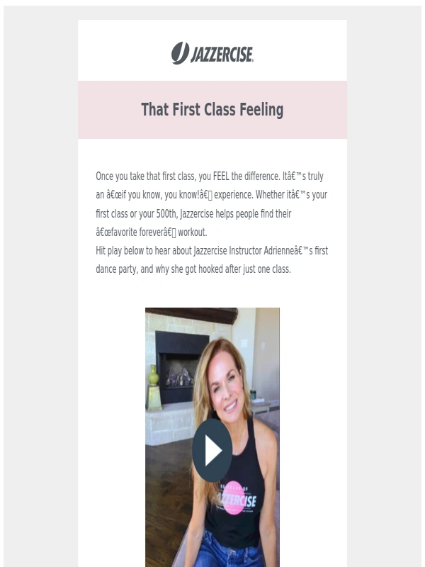 Jazzercise - Let's talk about that first class feeling ?