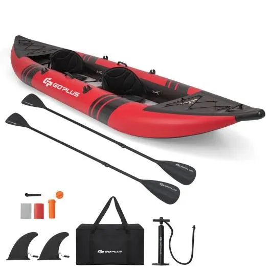 2-Person Inflatable Kayak Set with 2 Aluminium Oars & Repair Kit
