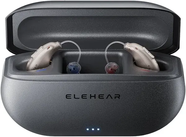 ELEHEAR-Beyond OTC Hearing Aids, AI Powered Speech Enhancement and Tinnitus Masking, Superior Sound Quality, Connectivity with iOS or Android Devices via Bluetooth 5.3, for Seniors and Adults