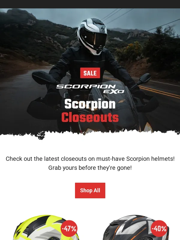 Fortnine - Huge Markdowns on Scorpion Helmets! ?