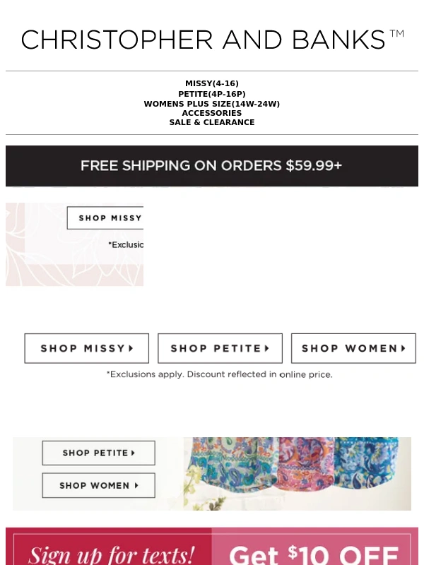 Christopher & Banks - Grab Slimming Styles Starting at $29.99