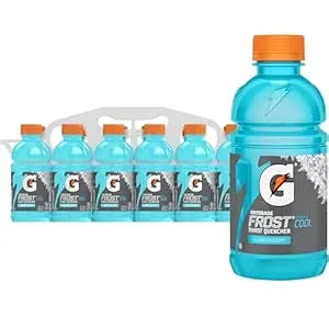 Gatorade - Thirst Quencher Sports Drink, 12oz Bottles, 12 Pack, Electrolytes, Frost Glacier Freeze
