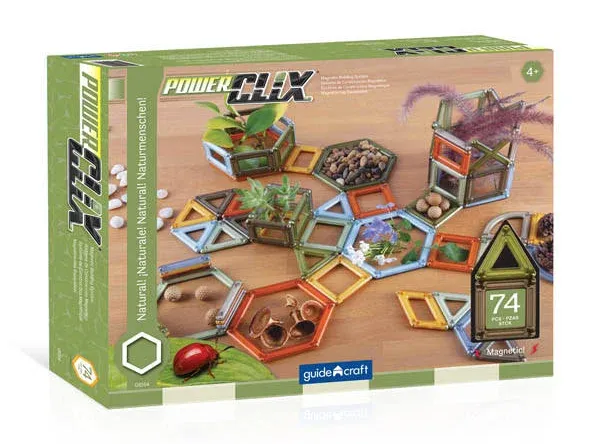 Guidecraft PowerClix Frames Natural 74 Piece Set